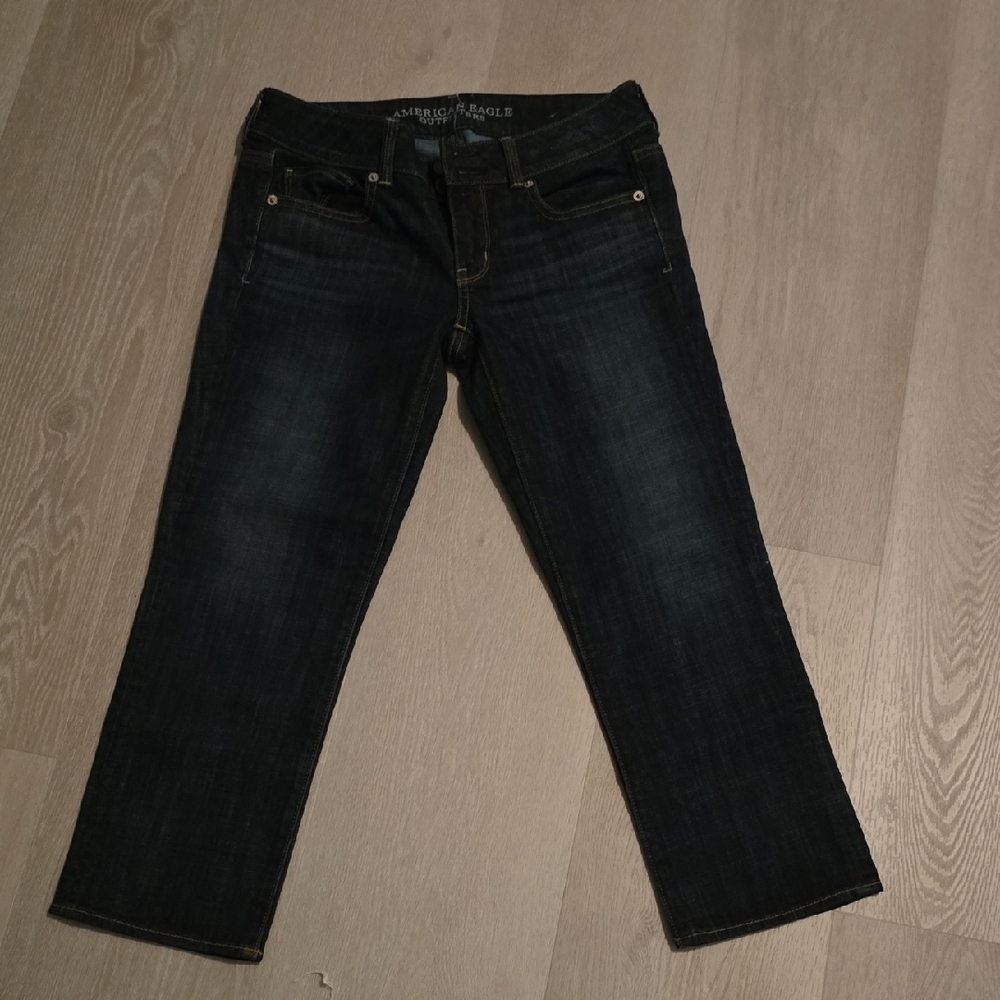 American Eagle Outfitters Blue Ankle Cropped Jeans